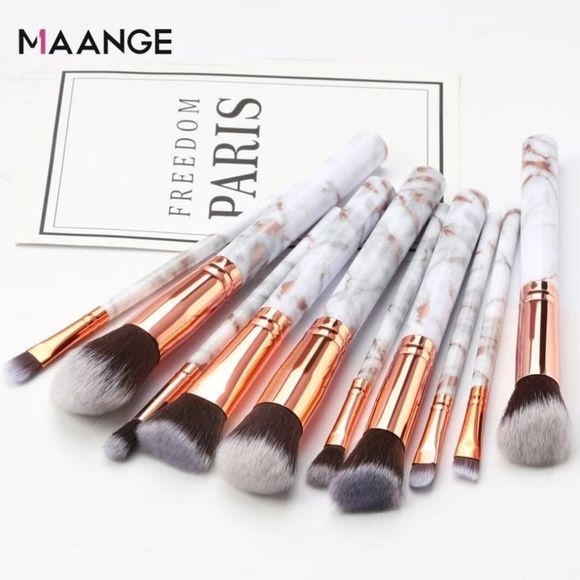 Other - MAANGE 10Pcs Makeup Brushes Tool Set Powder Eye Sh